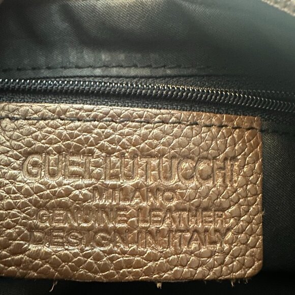 Guei Lutucchi Milano Genuine Leather Clutch Italian Design Crown Logo - Picture 7 of 14